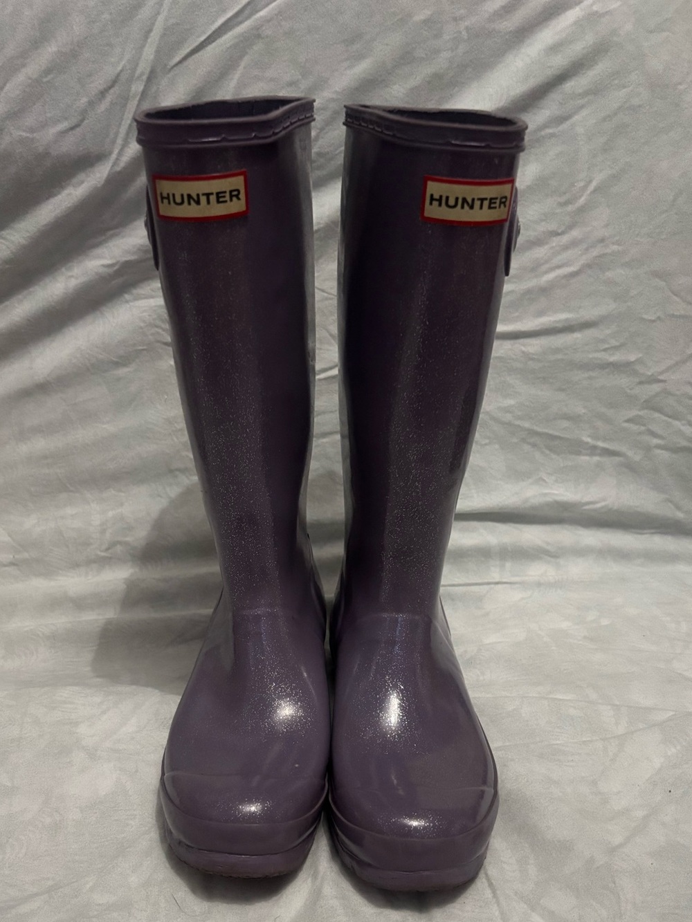 Hunter Women’s Shimmery Purple Tall Rain Boots